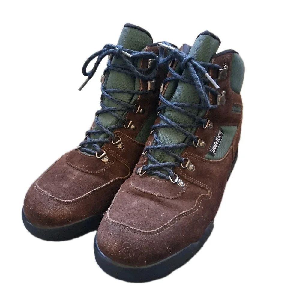 Merrell Nova GTX Boots Men Size 9.5 Gore-Tex Brown Suede Hiking Trail Lace up
